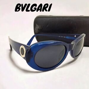 BVLGARI B-ZERO1 DOWNTOWN LOGO BLUE FRAMED SUNGLASSES WITH CASE